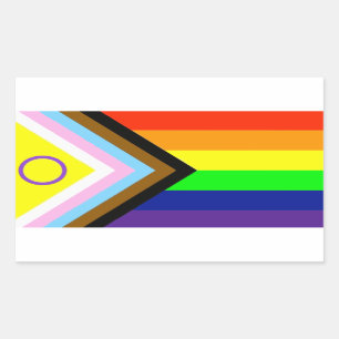 PEGATINA RECTANGULAR BANDERA DE ORGULLO LGBTQI