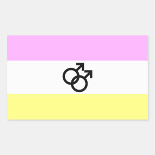 Pegatina Rectangular Bandera de Orgullo Twink