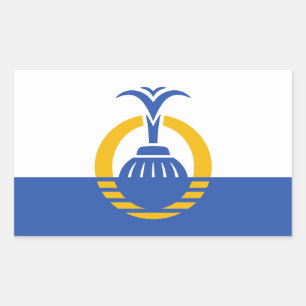 Pegatina Rectangular Bandera de Orlando, Florida