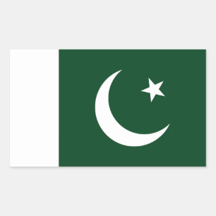 Pegatina Rectangular Bandera de Pakistán