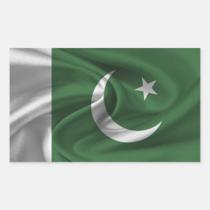 Pegatina Rectangular Bandera de Pakistán