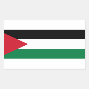Pegatina Rectangular Bandera de Palestina