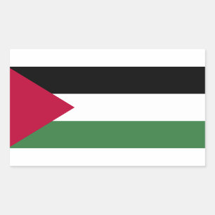 Pegatina Rectangular Bandera de Palestina