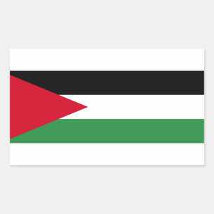 Pegatina Rectangular Bandera de Palestina
