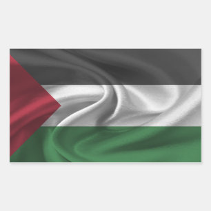 Pegatina Rectangular Bandera de Palestina