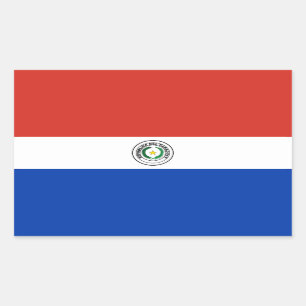 Pegatina Rectangular Bandera de Paraguay