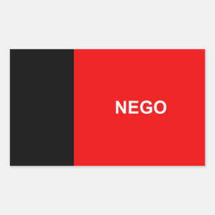 Pegatina Rectangular Bandera de Paraiba, región de Brasil, símbolo nego