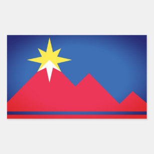 Pegatina Rectangular Bandera de Pocatello, Idaho