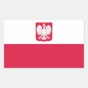 Pegatina Rectangular Bandera de Polonia