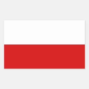 Pegatina Rectangular Bandera de Polonia