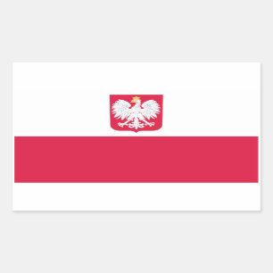 Pegatina Rectangular Bandera de Polonia