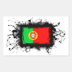 Pegatina Rectangular Bandera de Portugal