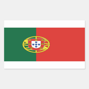 Pegatina Rectangular Bandera de Portugal