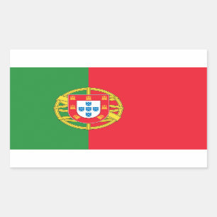 Pegatina Rectangular Bandera de Portugal