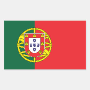 Pegatina Rectangular Bandera de Portugal