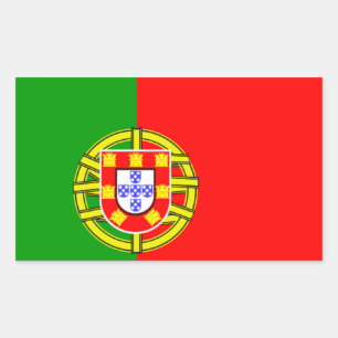 Pegatina Rectangular Bandera de Portugal
