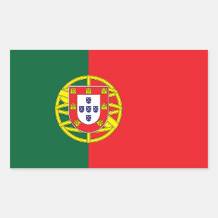 Pegatina Rectangular Bandera de Portugal