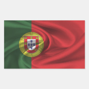Pegatina Rectangular Bandera de Portugal