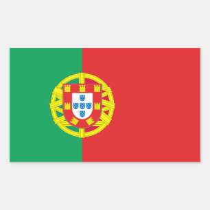 Pegatina Rectangular Bandera de Portugal