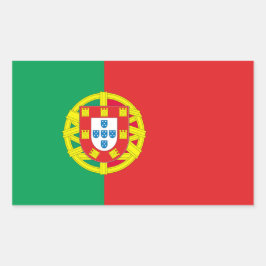 Pegatina Rectangular Bandera de Portugal