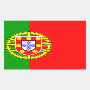 Pegatina Rectangular Bandera de Portugal