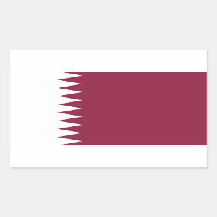 Pegatina Rectangular Bandera de Qatar
