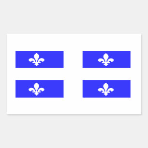 Pegatina Rectangular Bandera de Quebec