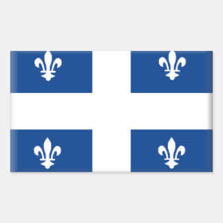 Pegatina Rectangular Bandera de Quebec (Canadá)