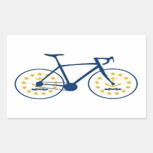 Pegatina Rectangular Bandera de Rhode Island Ciclismo