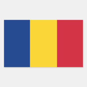 Pegatina Rectangular Bandera de Rumania