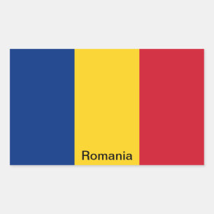 Pegatina Rectangular Bandera de Rumania
