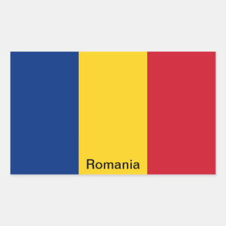 Pegatina Rectangular Bandera de Rumania