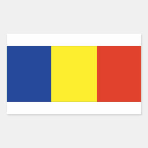 Pegatina Rectangular Bandera de Rumania