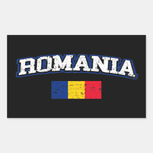 Pegatina Rectangular Bandera de Rumania