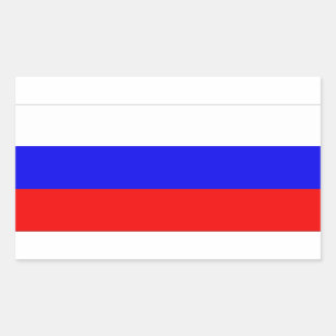 Pegatina Rectangular Bandera de Rusia