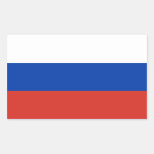 Pegatina Rectangular Bandera de Rusia