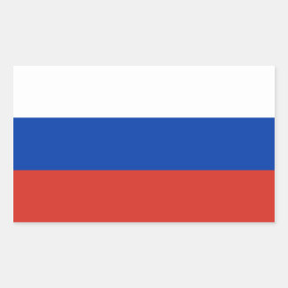 Pegatina Rectangular Bandera de Rusia