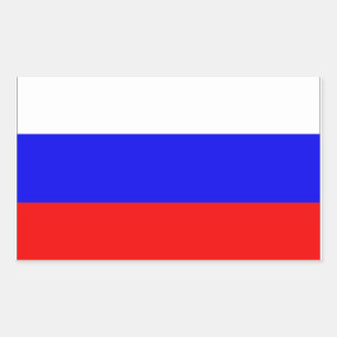 Pegatina Rectangular Bandera de Rusia