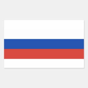 Pegatina Rectangular Bandera de Rusia