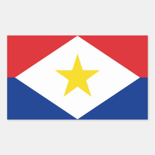 Pegatina Rectangular Bandera de Saba