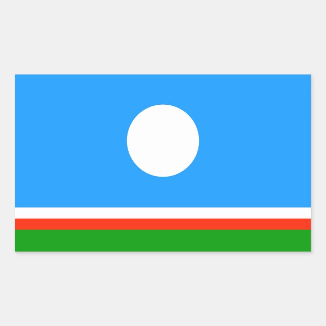 Pegatina Rectangular Bandera de Saja (Anverso)
