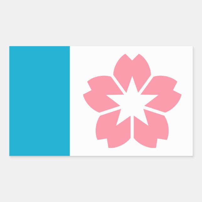 Pegatina Rectangular Bandera de Salem, Oregón (Anverso)