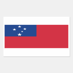 Pegatina Rectangular Bandera de Samoa