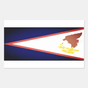 Pegatina Rectangular Bandera de Samoa Americana