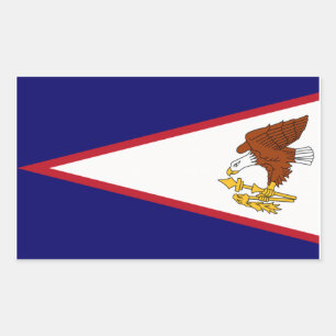 Pegatina Rectangular Bandera de Samoa Americana