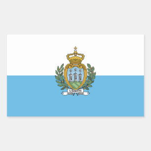 Pegatina Rectangular Bandera de San Marino