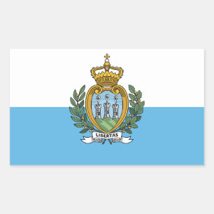 Pegatina Rectangular Bandera de San Marino