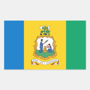 Pegatina Rectangular Bandera de San Vicente y las Granadinas
