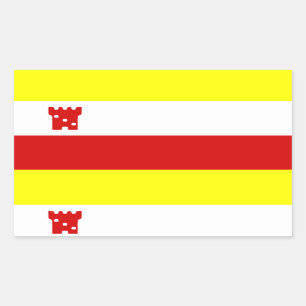 Pegatina Rectangular Bandera de Santa Bárbara, California Rectangular 