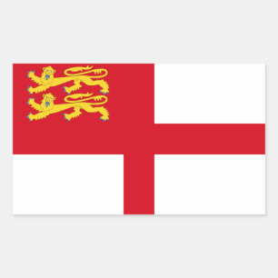 Pegatina Rectangular Bandera de Sark